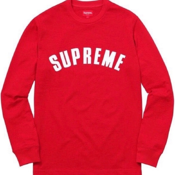 SUPREME - Arc Logo long sleeve Red. Size Medium - Picture 1 of 4